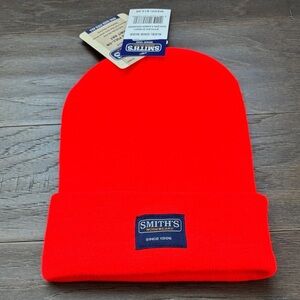 Smith’S Workwear Rib Knit Cuffed beanie hat, patch logo, reinforced stitching